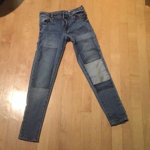 Cute patched jeans
